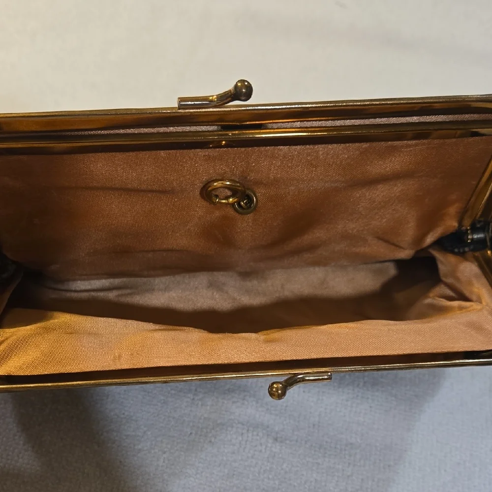 ​INGBER Black Velvet Evening Clutch | Mid-Century Kiss-Lock | USA Made